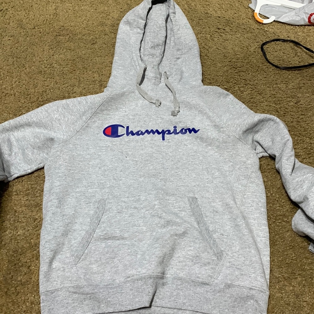 champion grey hoodie